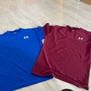 2 pack under armour fitted football/ sport tight shirt